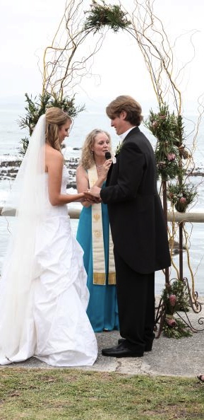 couple getting married at the sea side in South Africa